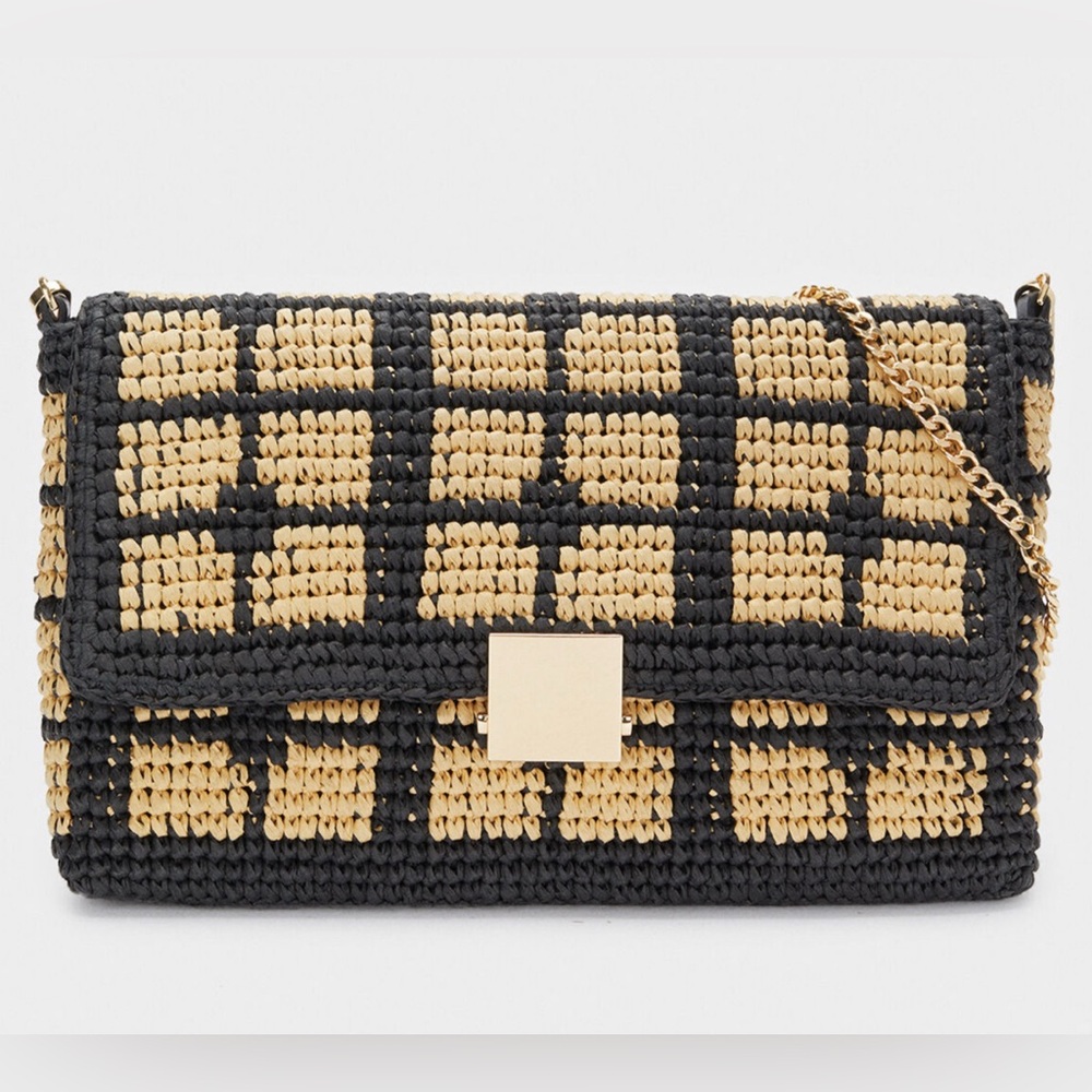 Parfois Straw Checkered Handbag🖤